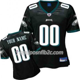 Camiseta Mujer NFL Philadelphia Eagles Personalizar Negro 